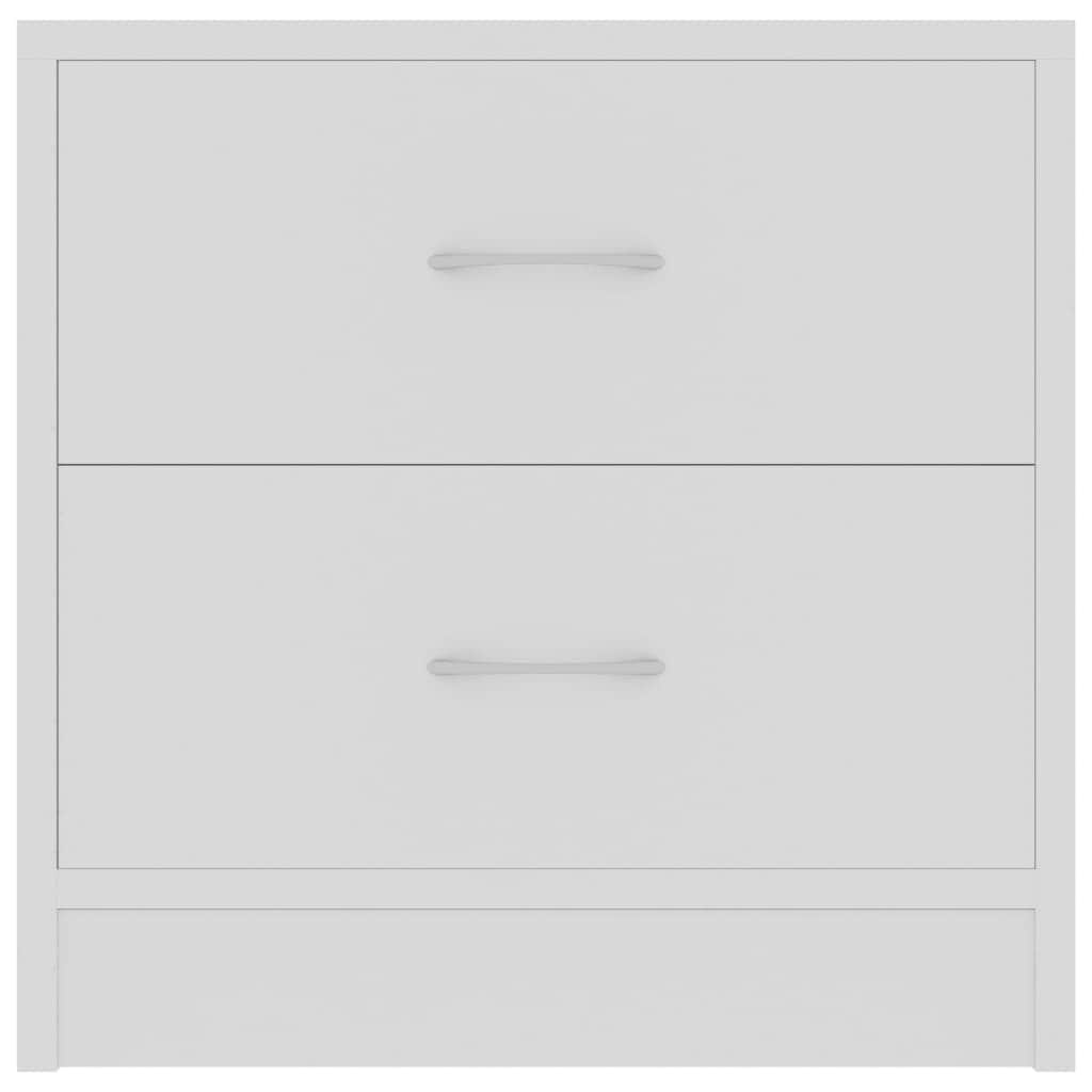 Bedside Cabinet White Chipboard