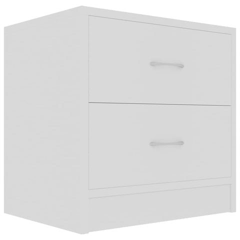 Bedside Cabinet White Chipboard