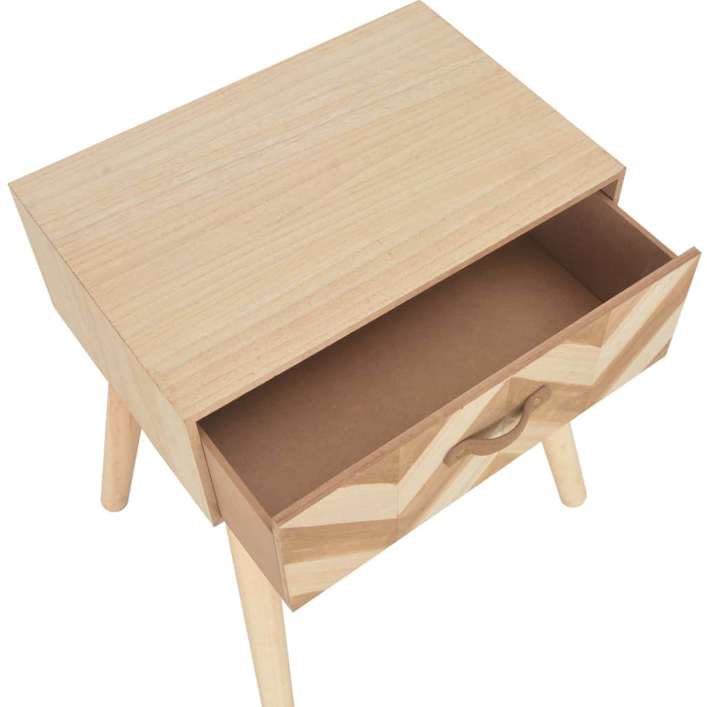Bedside Cabinet with Drawer Solid Wood