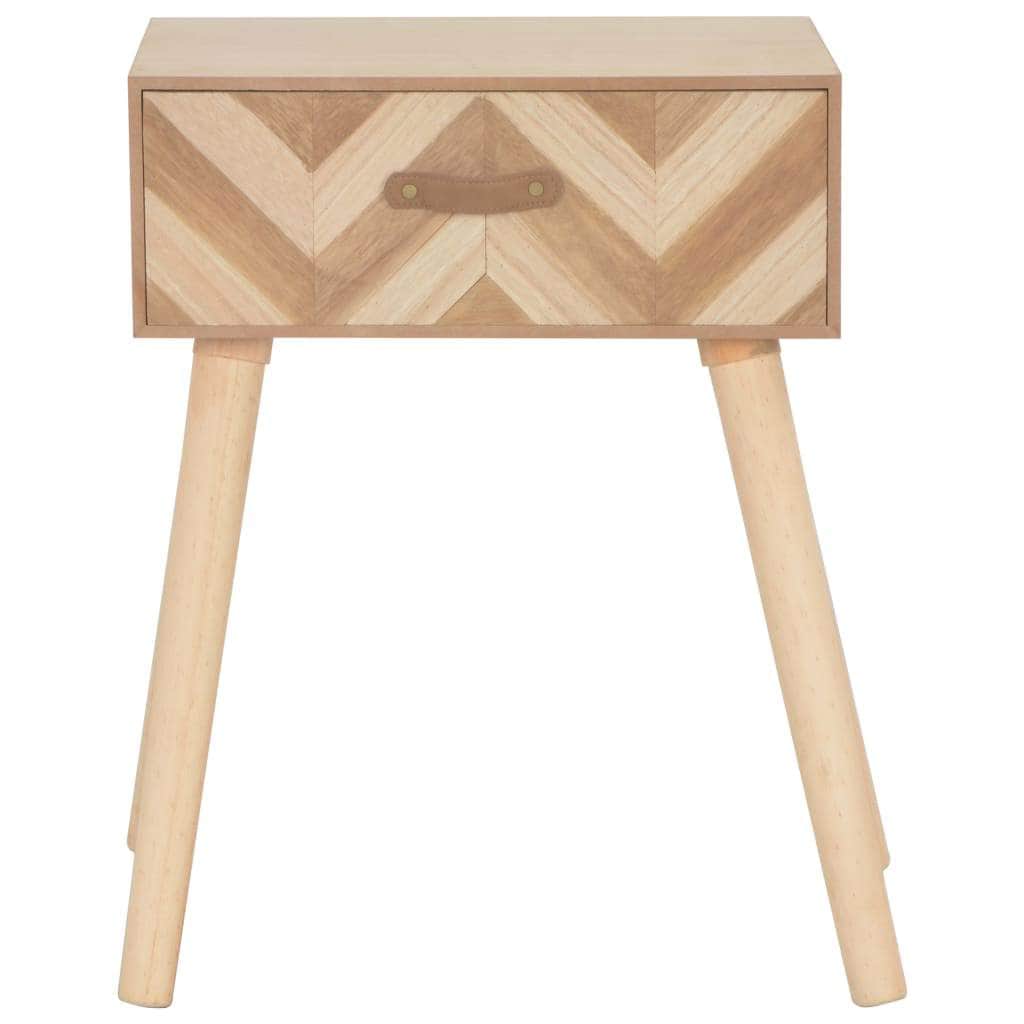Bedside Cabinet with Drawer Solid Wood