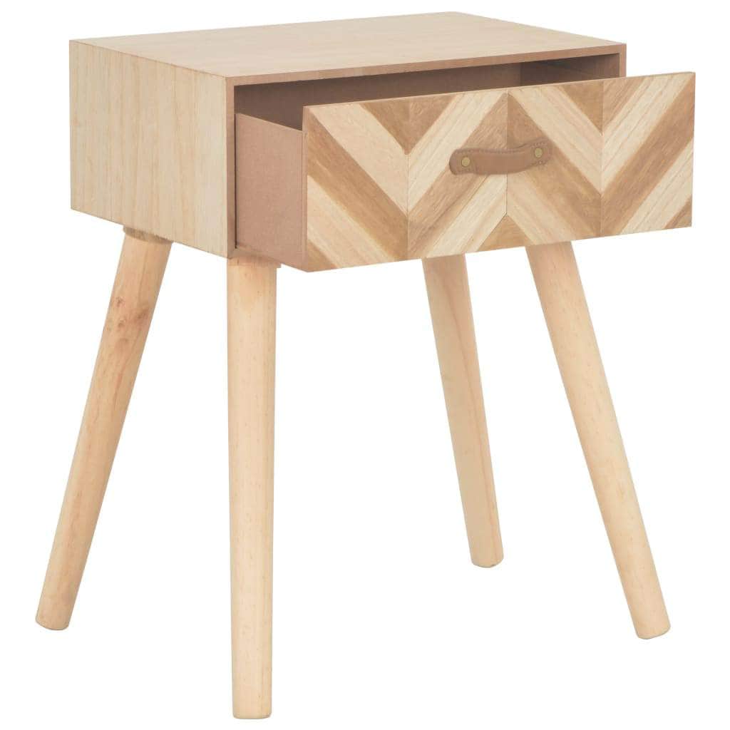 Bedside Cabinet with Drawer Solid Wood