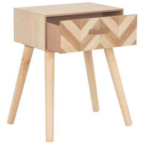 Bedside Cabinet with Drawer Solid Wood