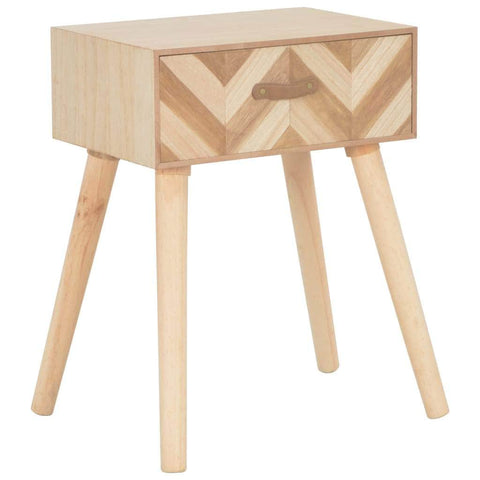 Bedside Cabinet with Drawer Solid Wood