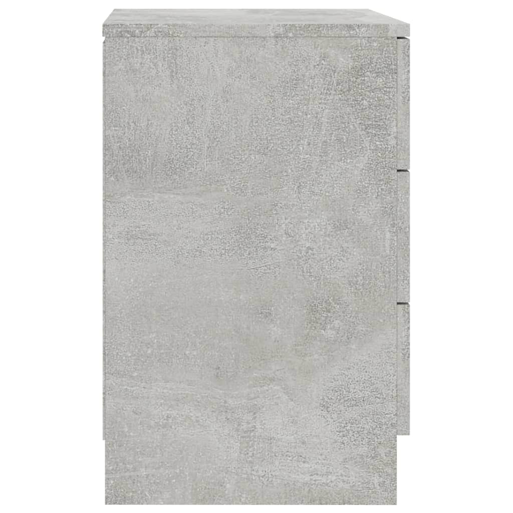 Bedside Cabinets 2 pcs Concrete Grey - Chipboard