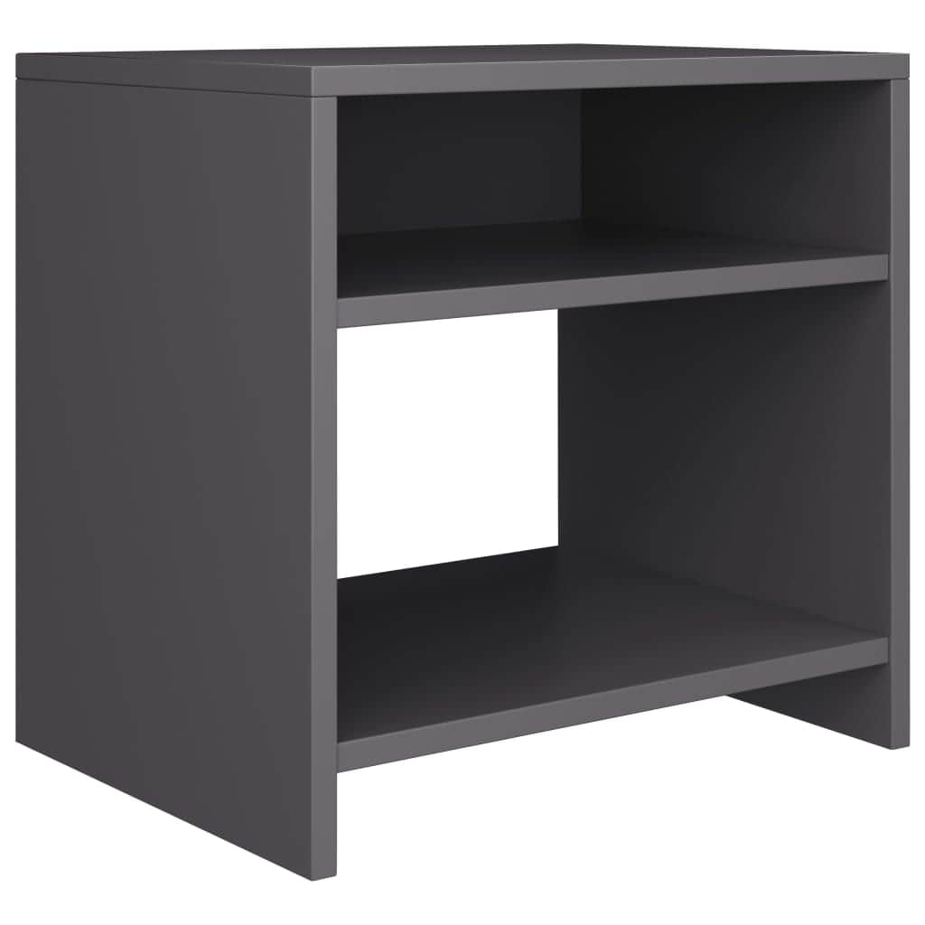 Bedside Cabinets 2 pcs Grey Chipboard