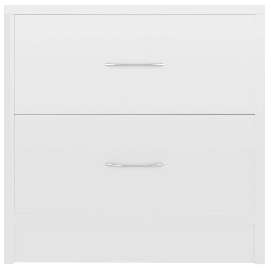 Bedside Cabinets 2 pcs High Gloss White - Engineered Wood