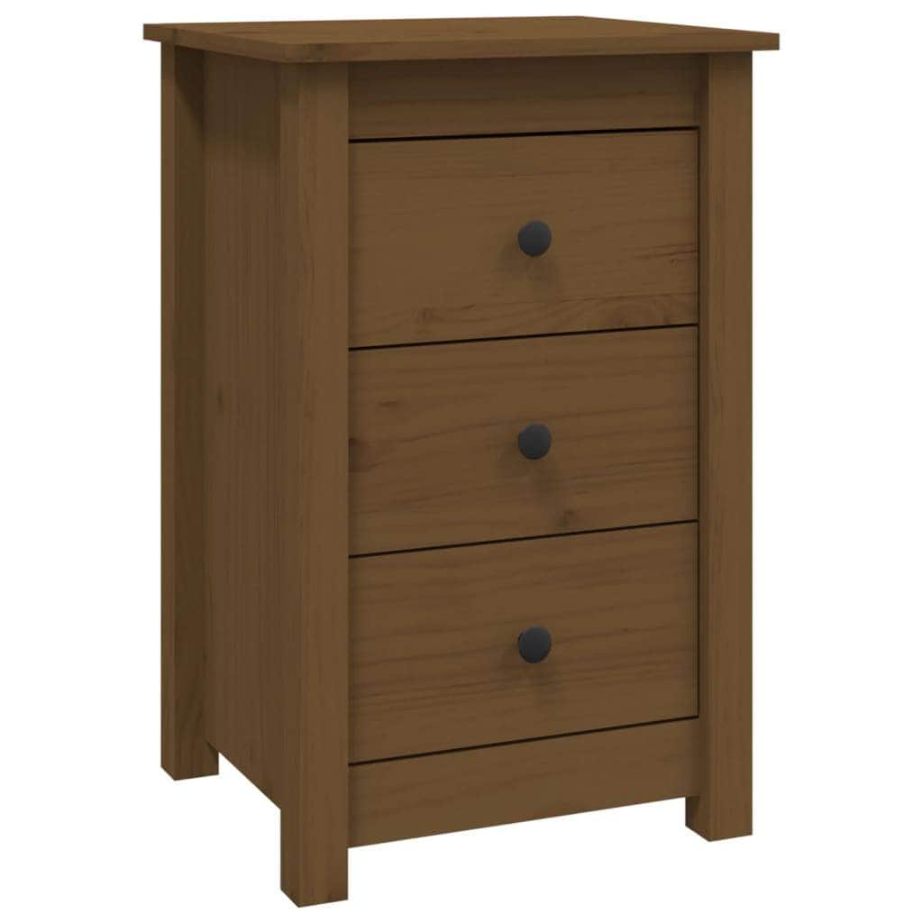 Bedside Cabinets 2 pcs Honey Brown Solid Wood Pine