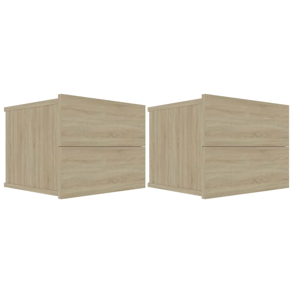 Bedside Cabinets 2 pcs Sonoma Oak 40x30x30 cm Chipboard