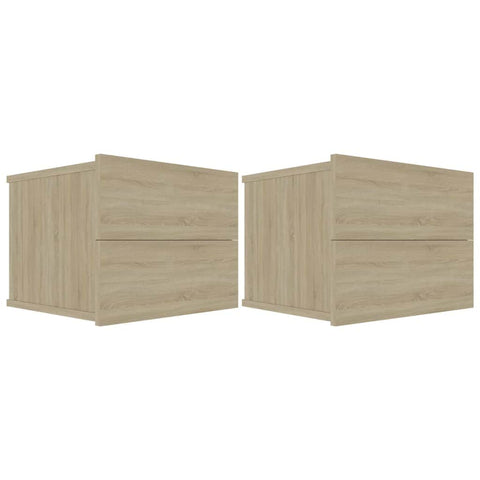 Bedside Cabinets 2 pcs Sonoma Oak 40x30x30 cm Chipboard