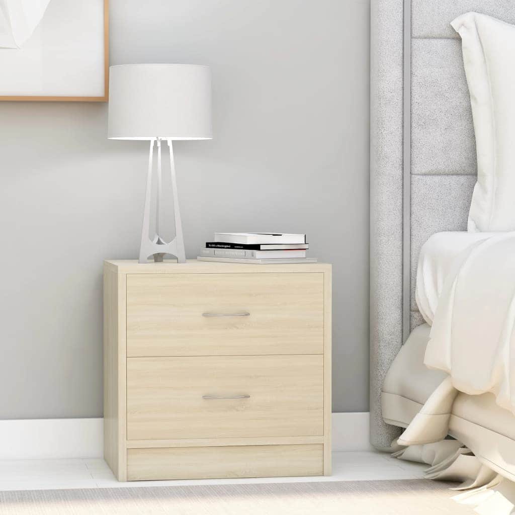 Bedside Cabinets 2 pcs Sonoma Oak Chipboard