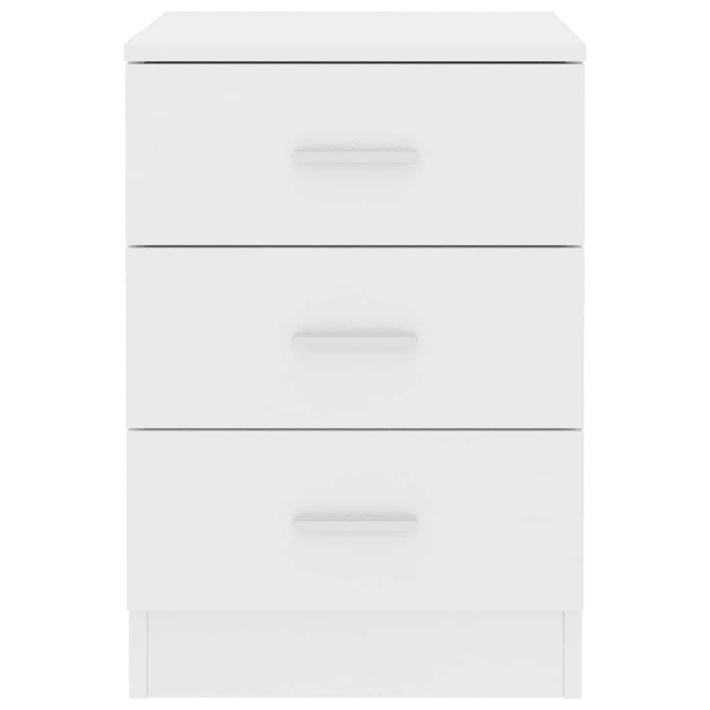 Bedside Cabinets 2 pcs White -Chipboard