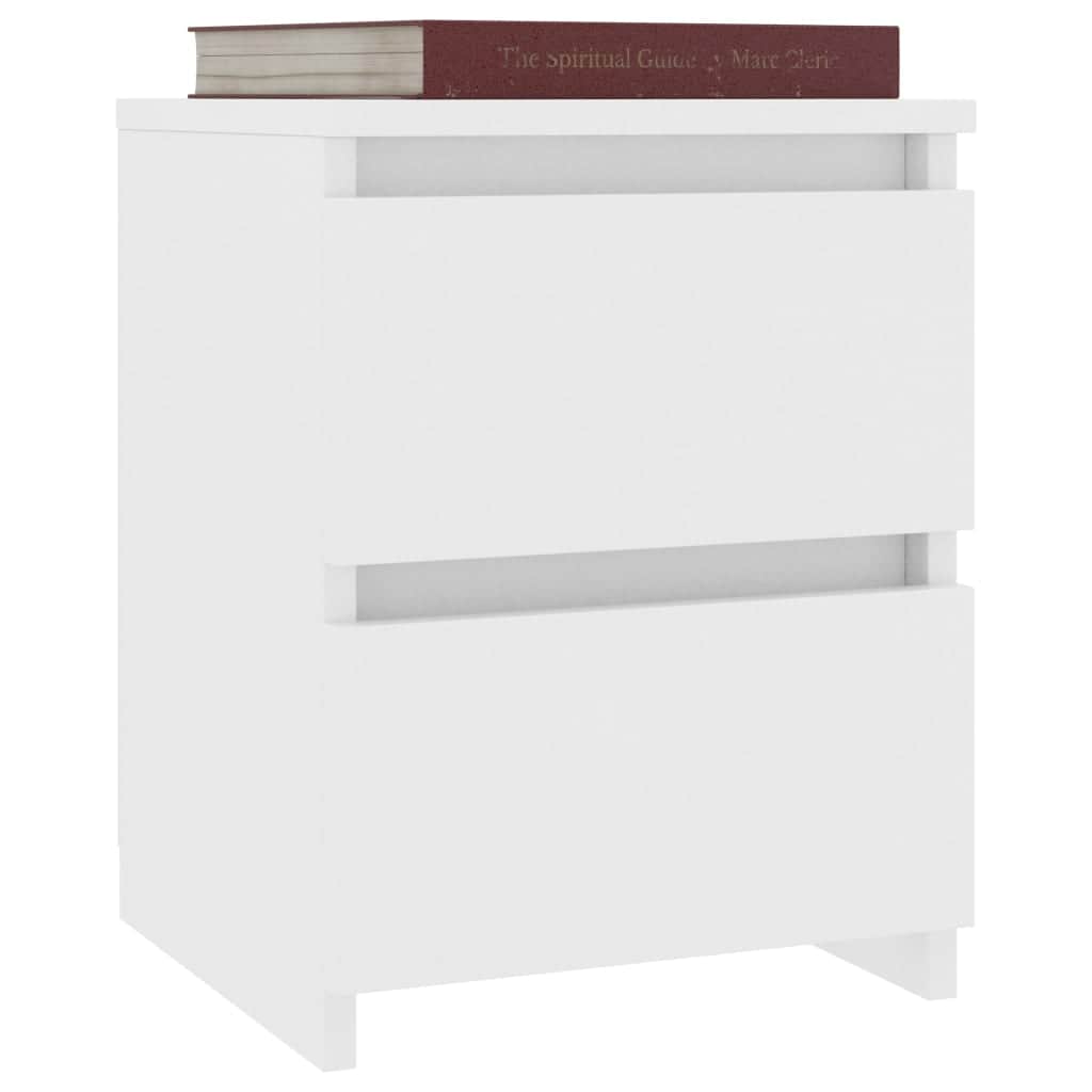 Bedside Cabinets 2 pcs White - Chipboard