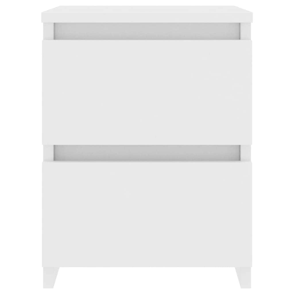Bedside Cabinets 2 pcs White - Chipboard