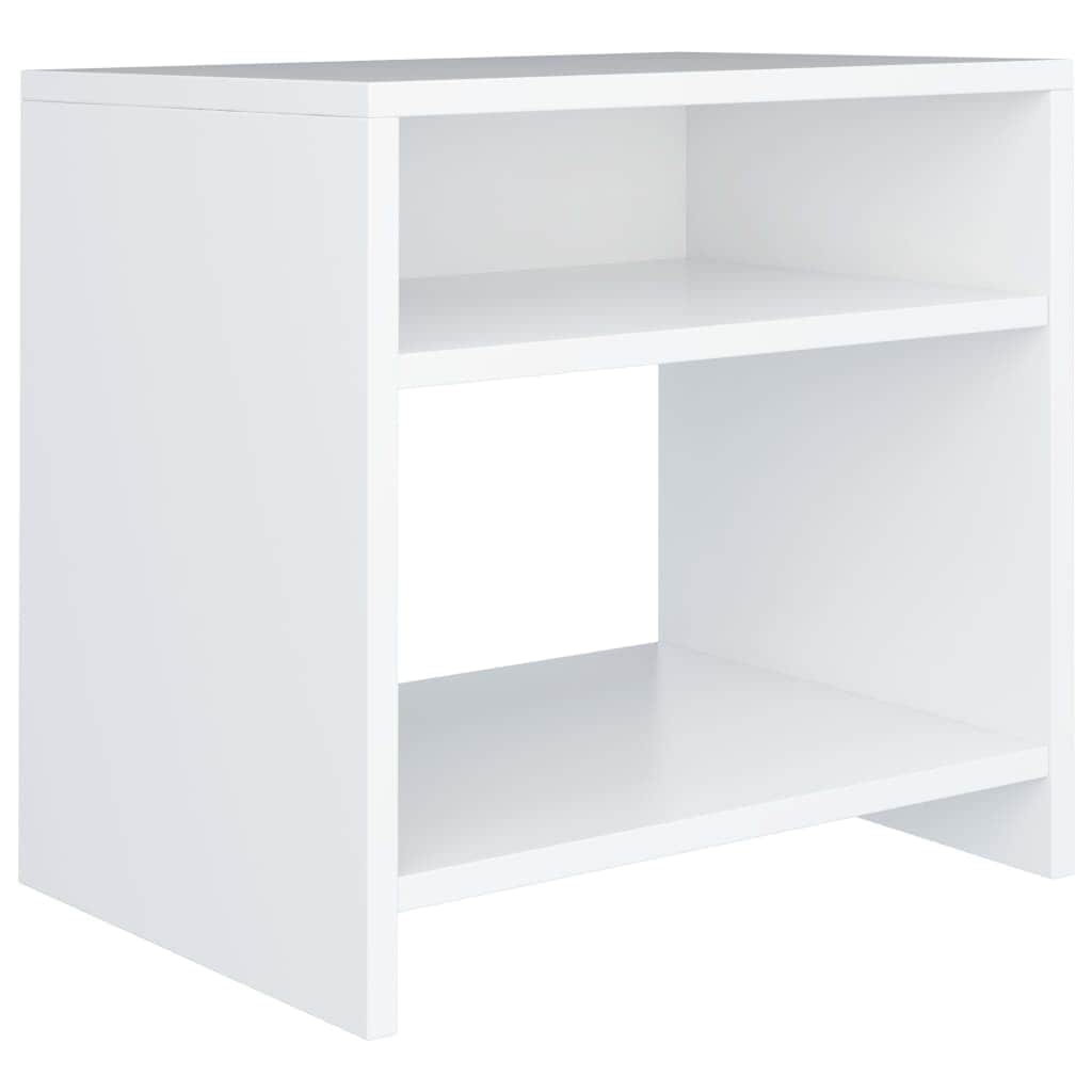 Bedside Cabinets 2 pcs White Chipboard