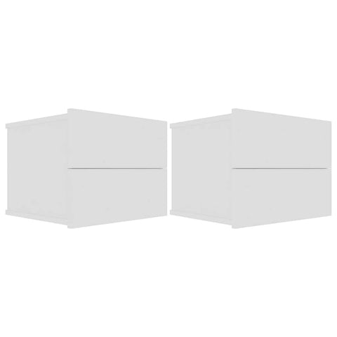 Bedside Cabinets 2 pcs White Engineered Wood