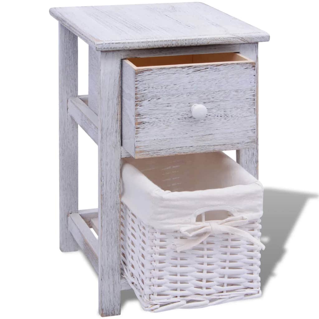 Bedside Cabinets 2 Pcs Wood White