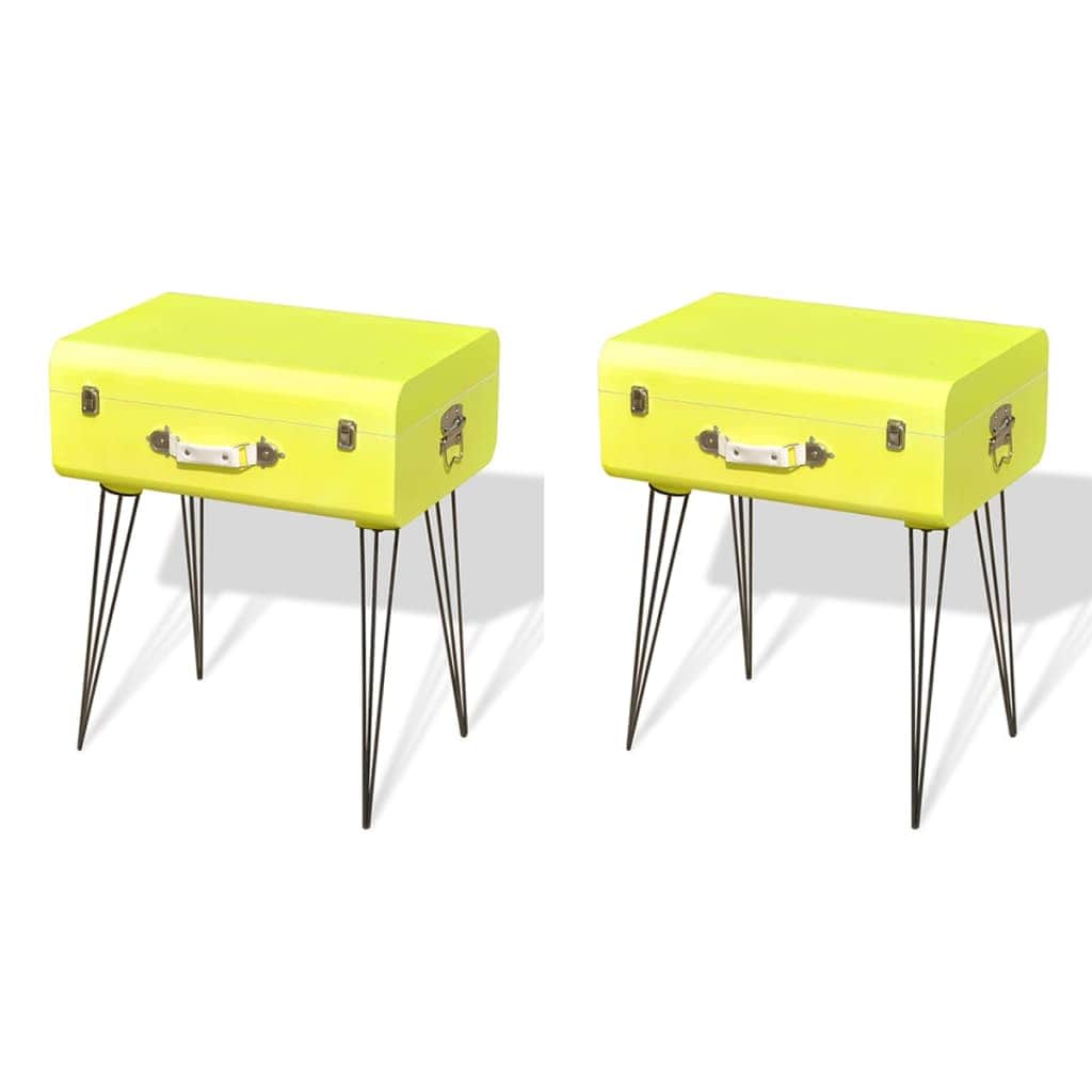 Bedside Cabinets 2 pcs Yellow