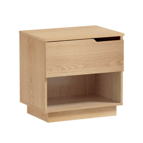 Bedside Table 1 Drawer Storage Nightstand Cabinet Natural