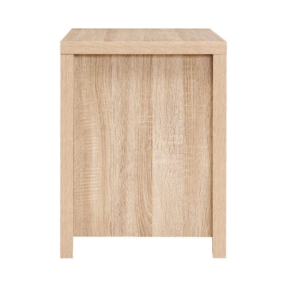 Bedside Table 2 Drawers - MAXI Pine