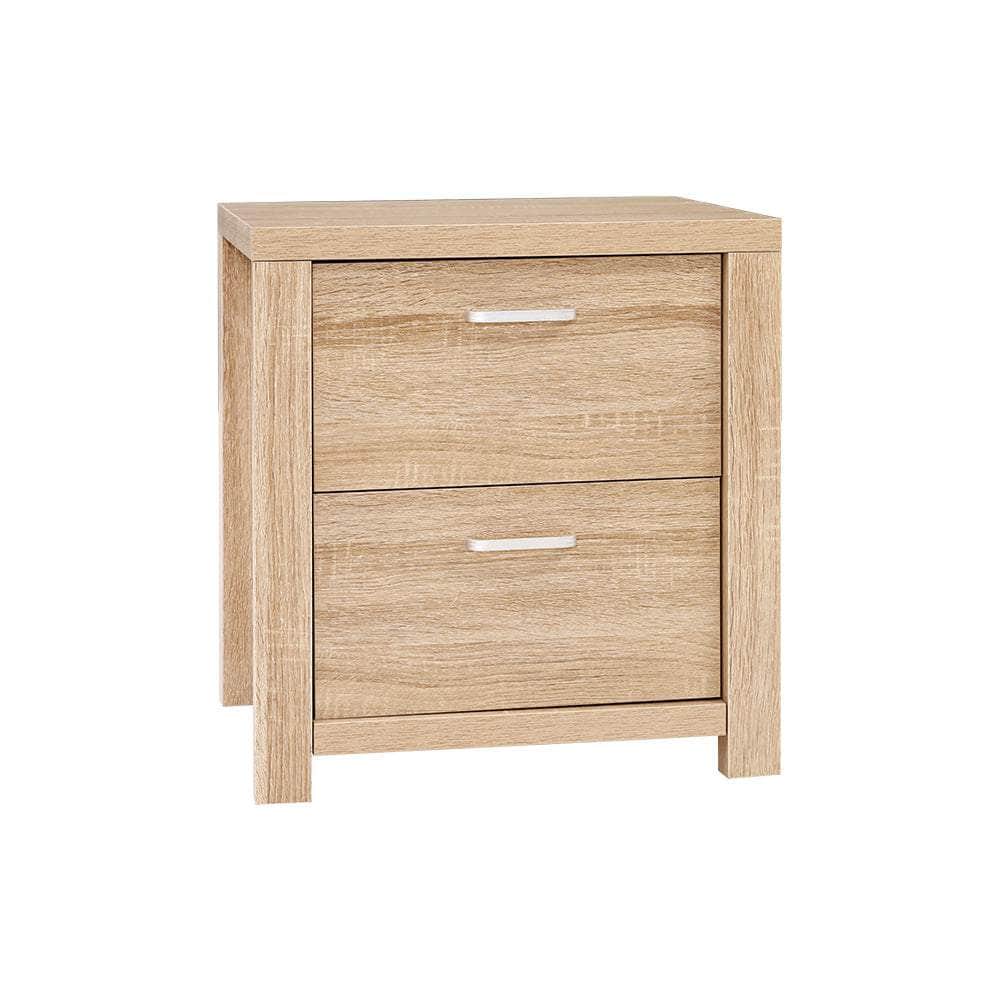 Bedside Table 2 Drawers MAXI Pine on Afterpay | PayPal