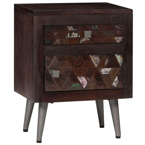 Bedside Table Cabinet Solid Reclaimed Wood