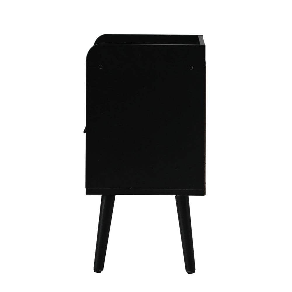 Bedside Table Drawer Side End Table Rattan