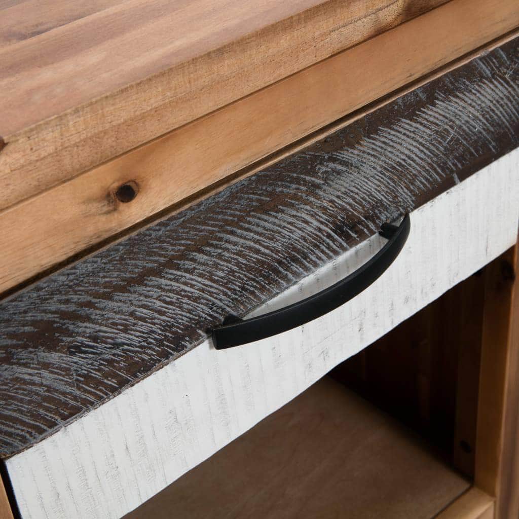 Bedside Table Durable Solid Acacia Wood