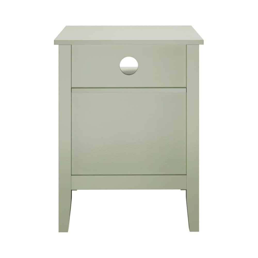 Bedside Table Nightstand 2 Drawer Storage Cabinet Bedroom Green
