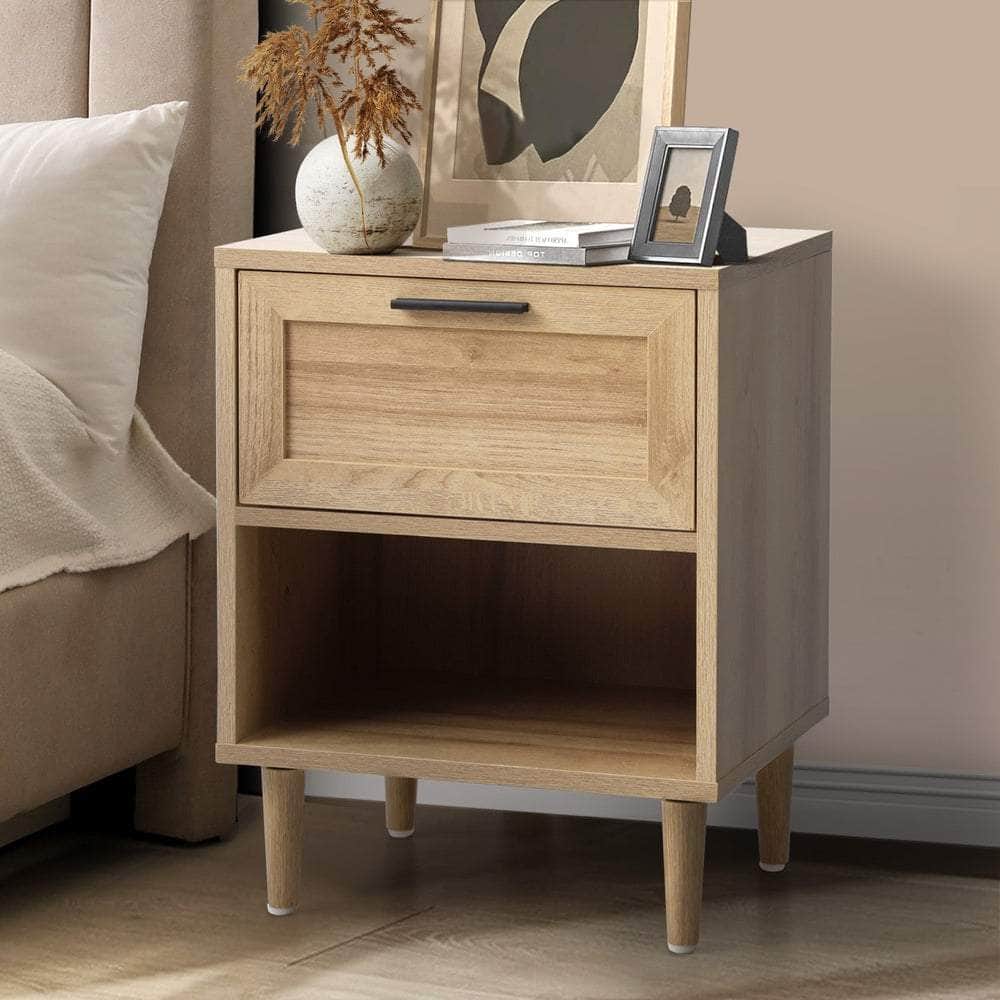 Bedside Table Nightstand Bedroom Storage Cabinet
