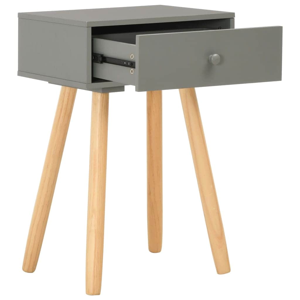 Bedside Tables 2 pcs Grey