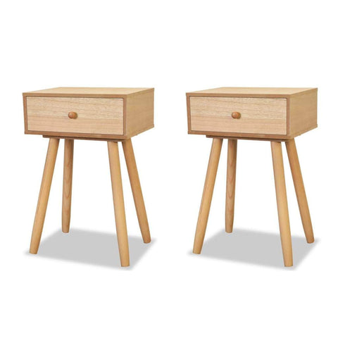 Bedside Tables 2 pcs Solid Pinewood  Brown