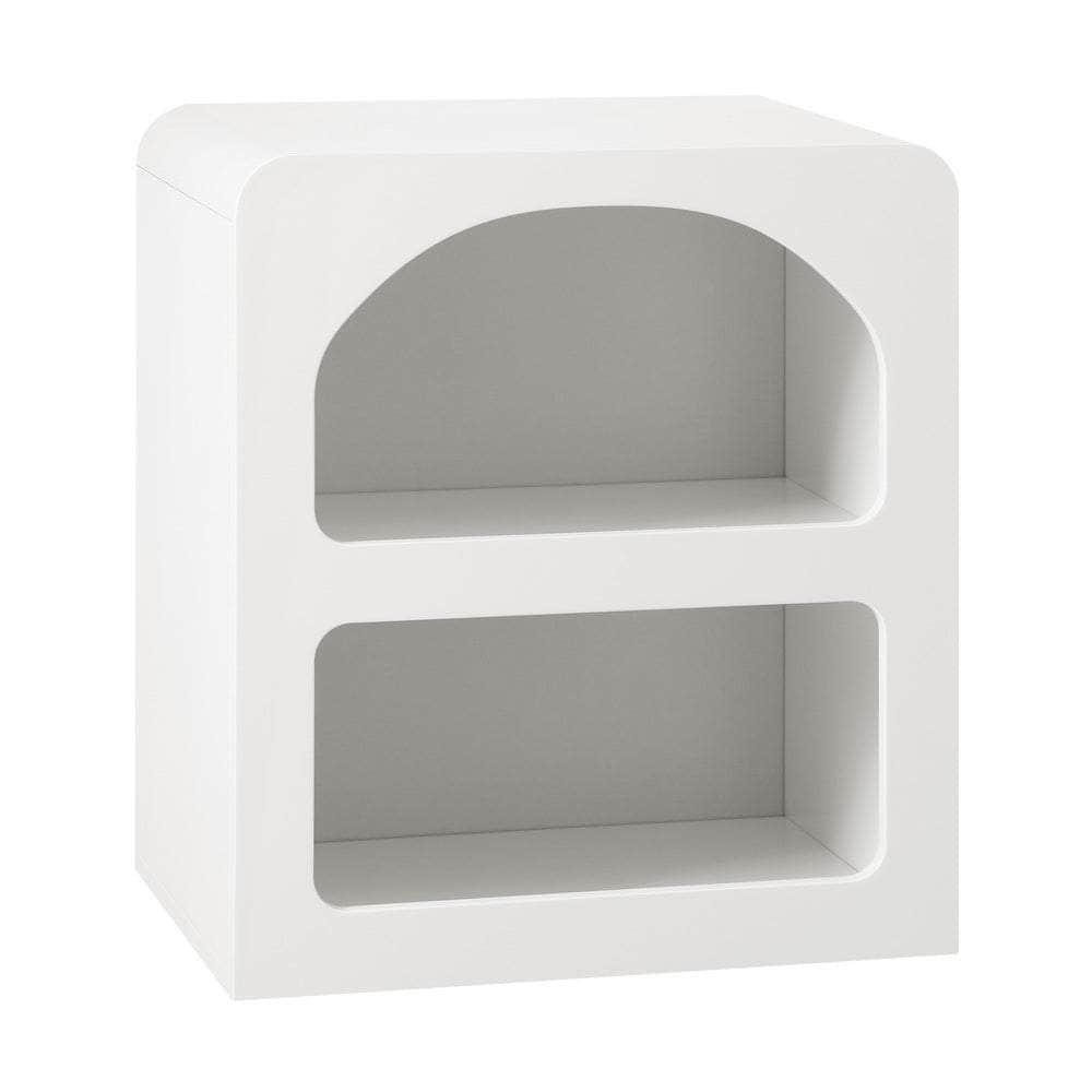 Bedside Tables Set of 2 Display Shelf White