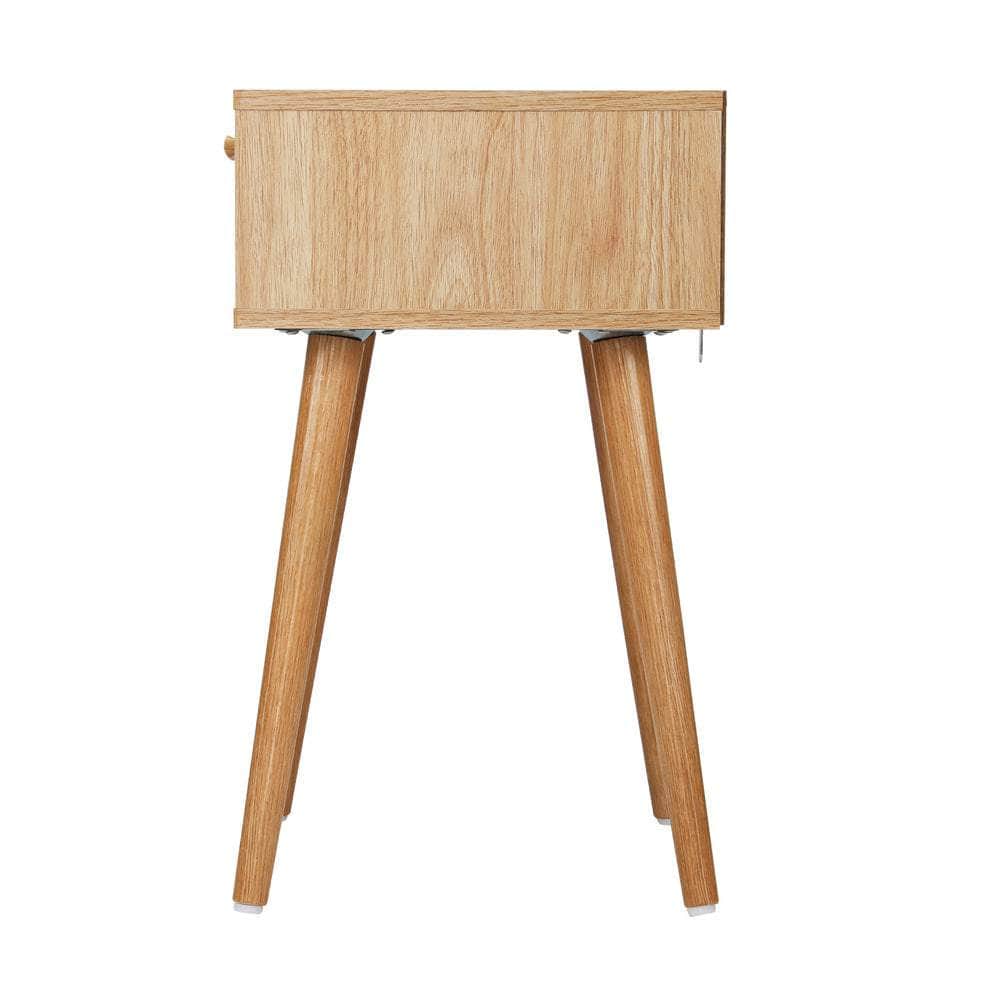 Bedside Tables Set of 2 Rattan