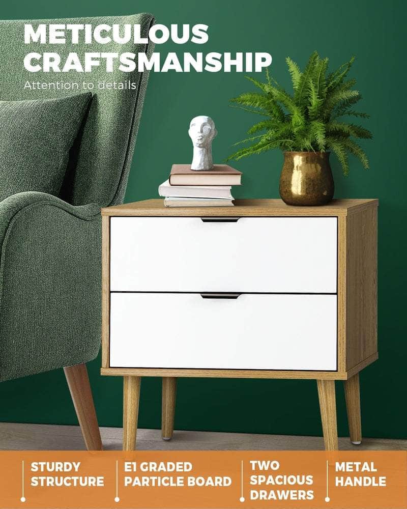 Bedside Tables Set of 2 Side Table