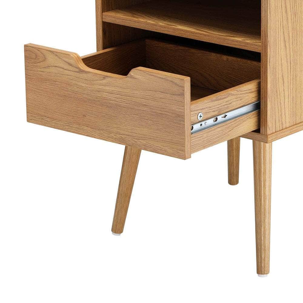 Bedside Tables Set of 2 Wood