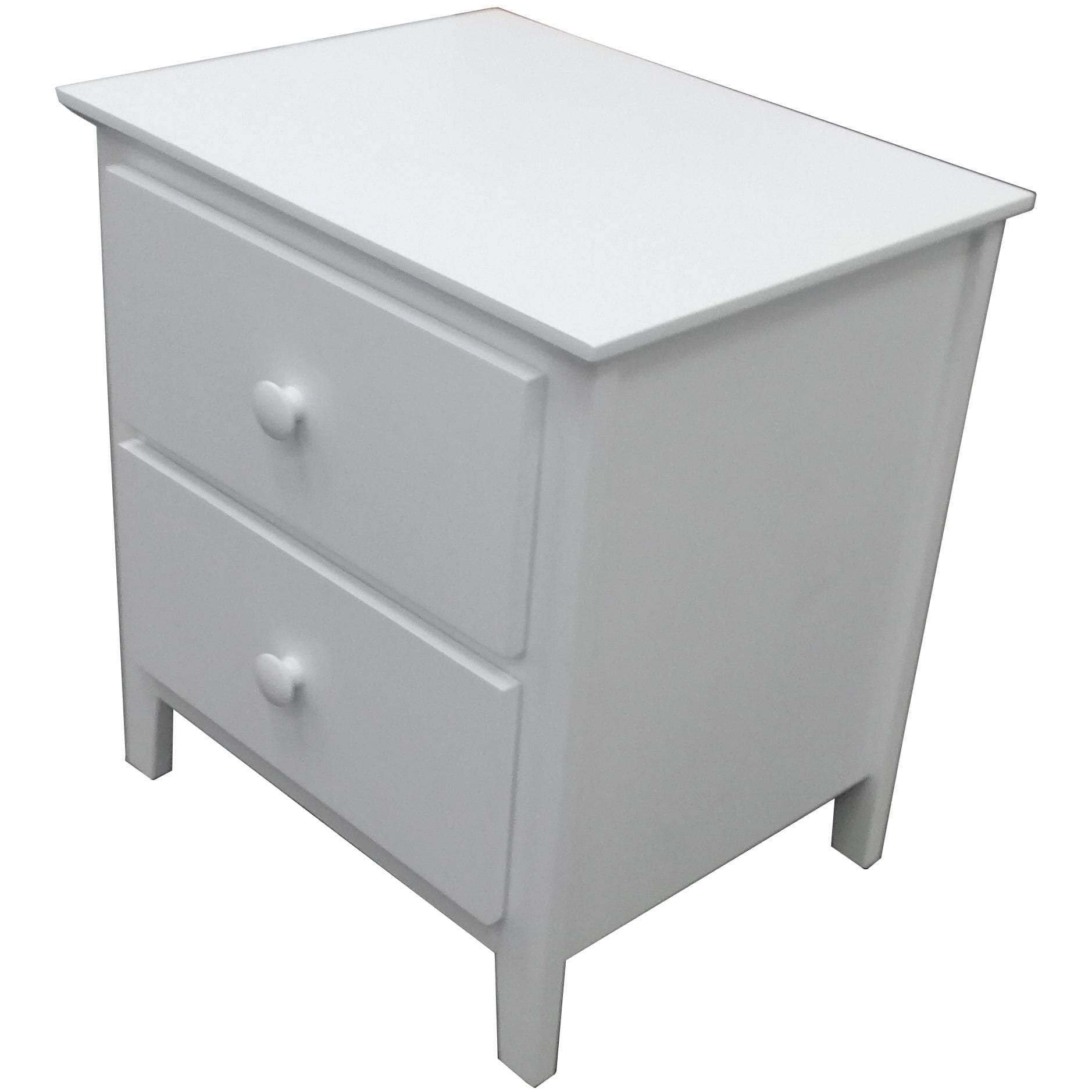 Bedside Tallboy 3Pc Bedroom Set Drawers Nightstand Storage Cabinet -Wht