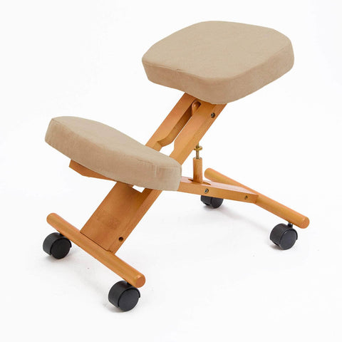 Beige Ergonomic Adjustable Kneeling Chair