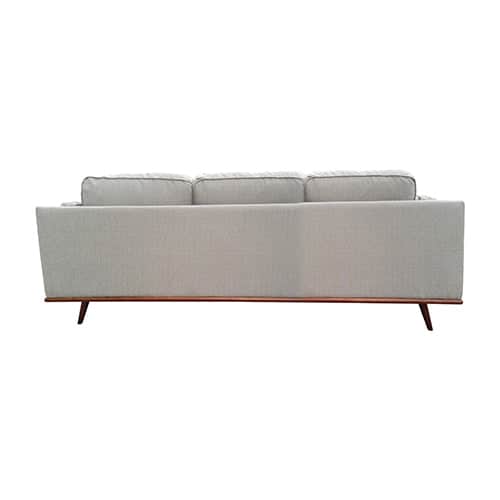 Beige Fabric 3-Seater Modern Lounge Sofa