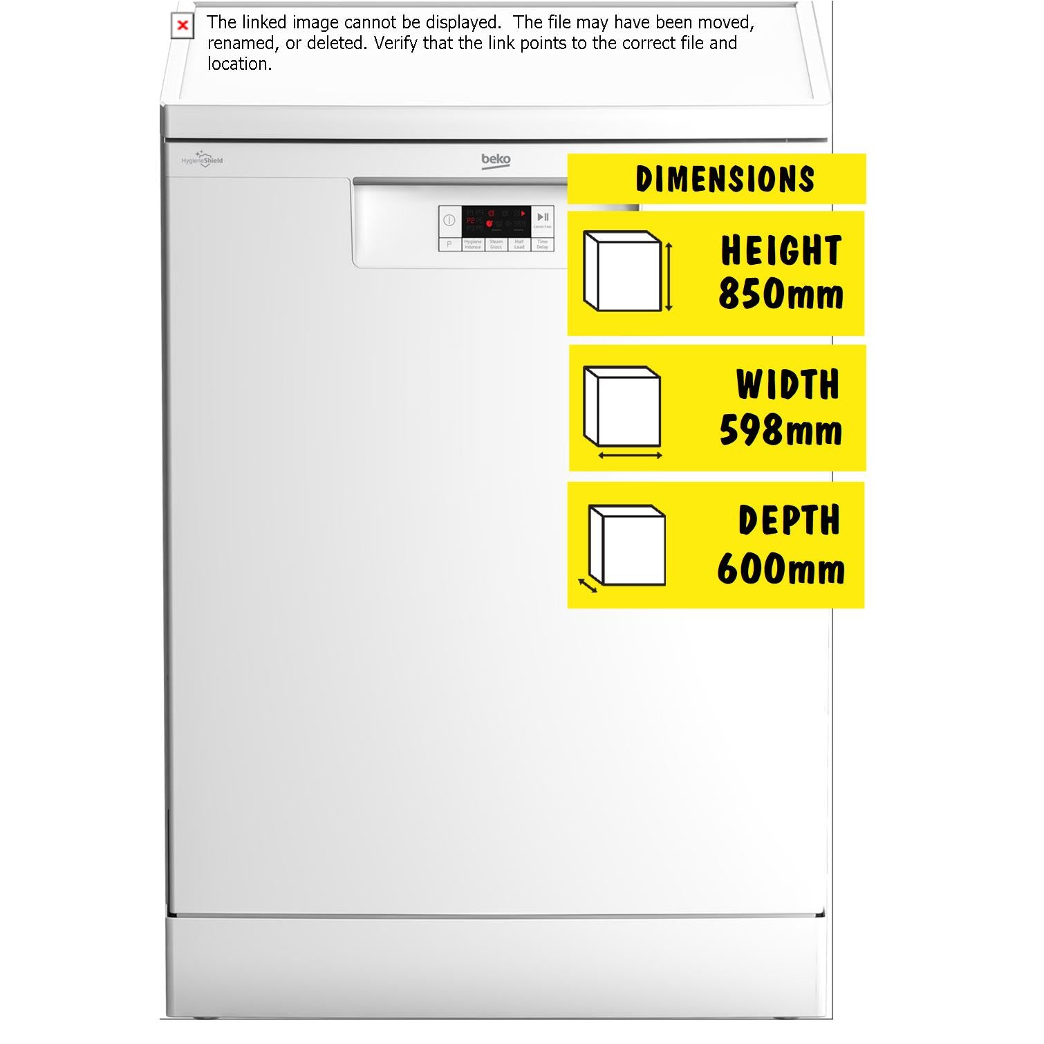 Beko 14 Place Setting Freestanding Dishwasher (White)