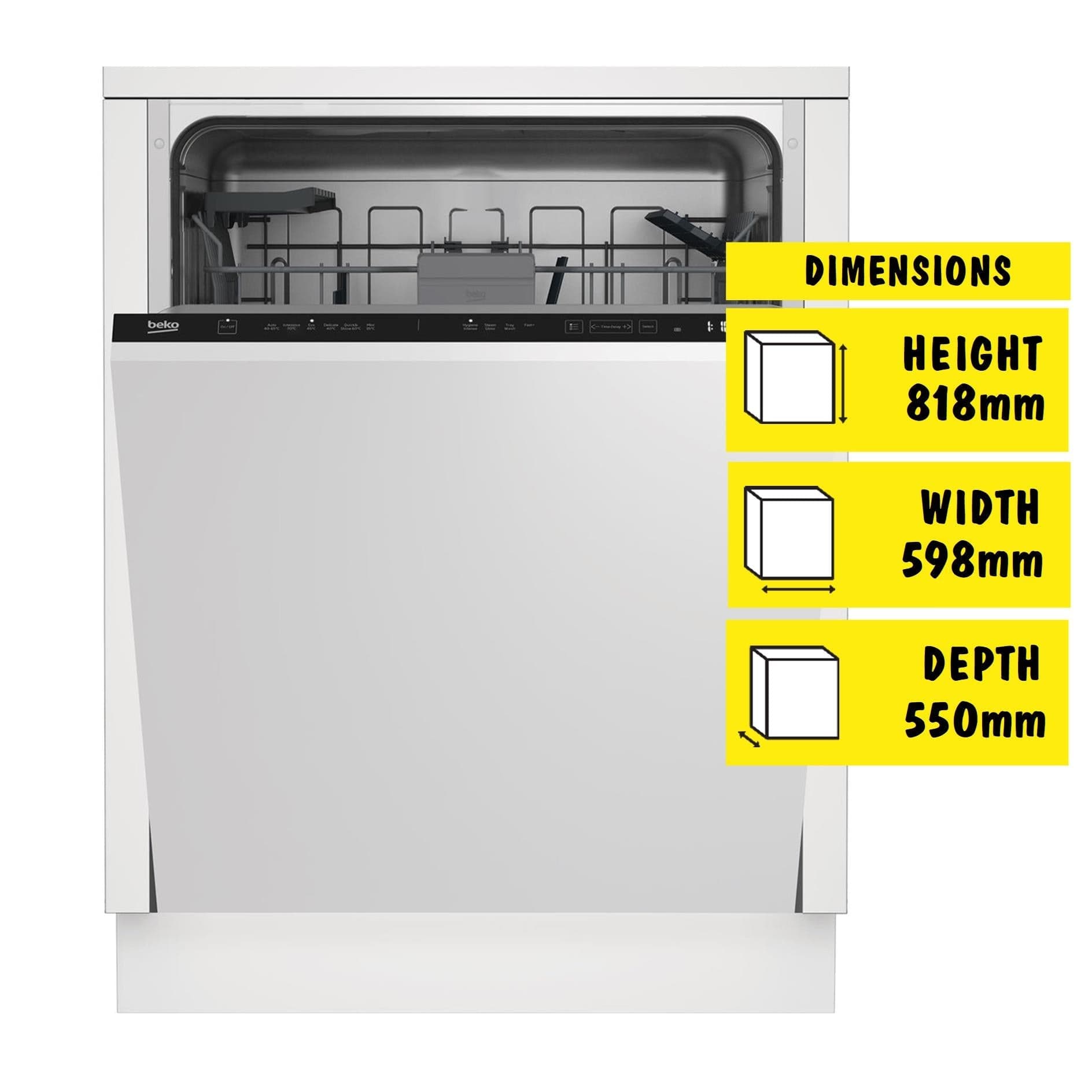 Beko 14-Place Setting Fully-Integrated Dishwasher