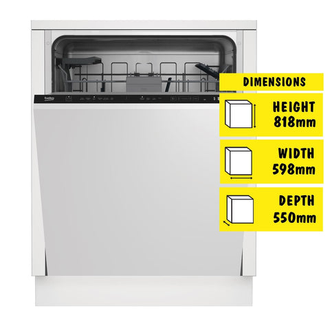 Beko 14-Place Setting Fully-Integrated Dishwasher