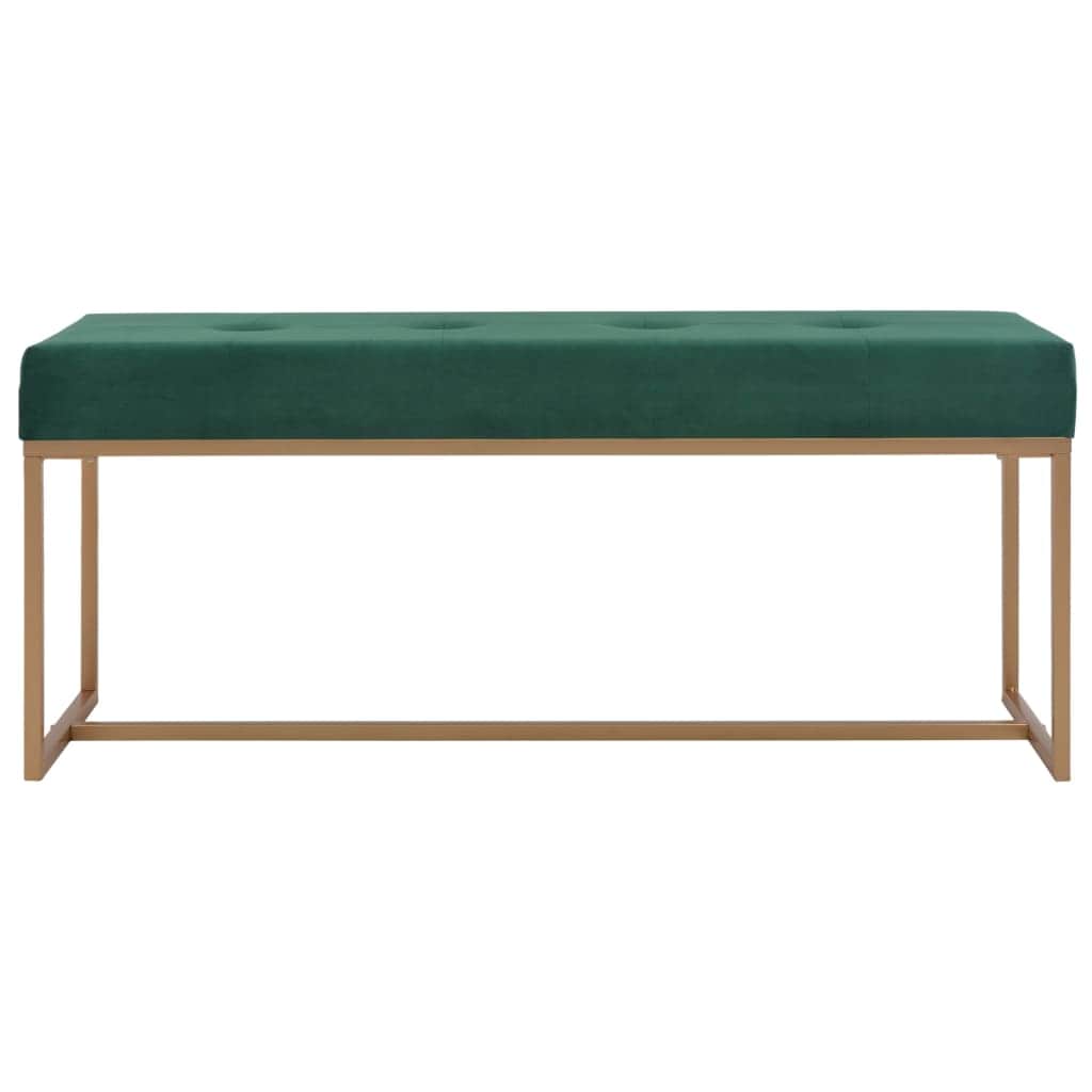 Bench 120 cm Green Velvet