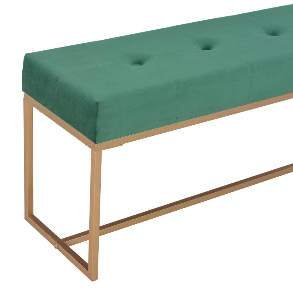Bench 120 cm Green Velvet