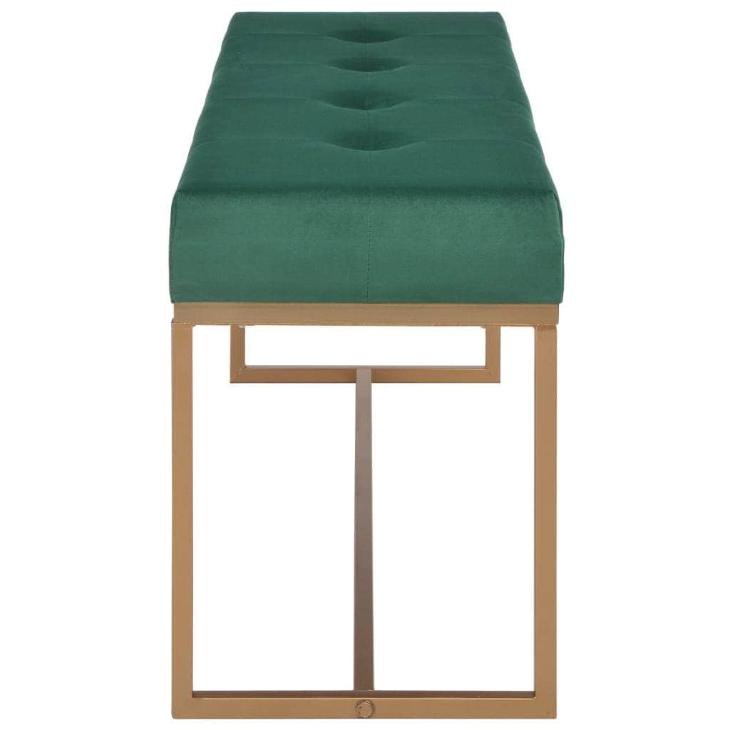 Bench 120 cm Green Velvet