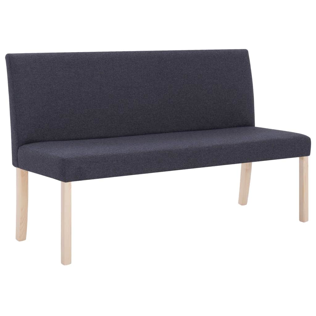 Bench 139.5 cm Dark Grey Polyester - Simple deals