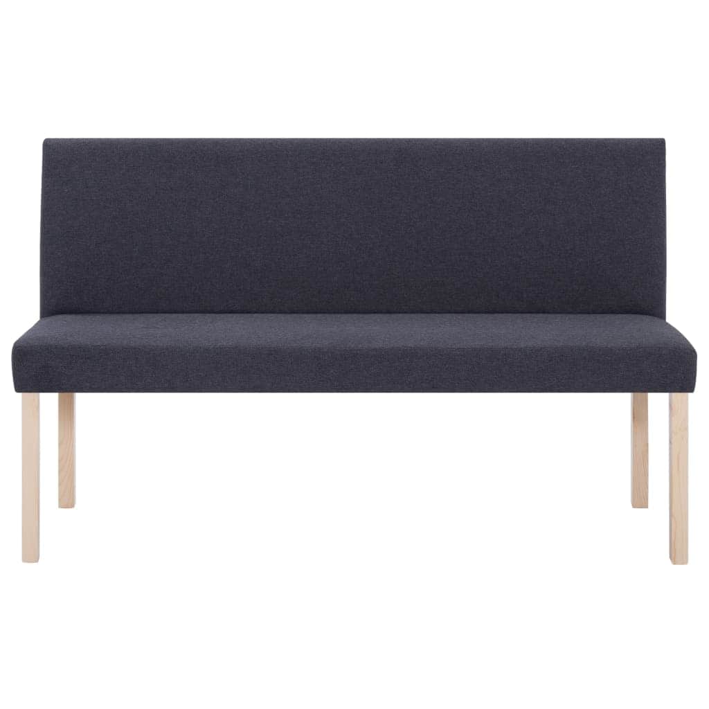 Bench 139.5 cm Dark Grey Polyester - Simple deals