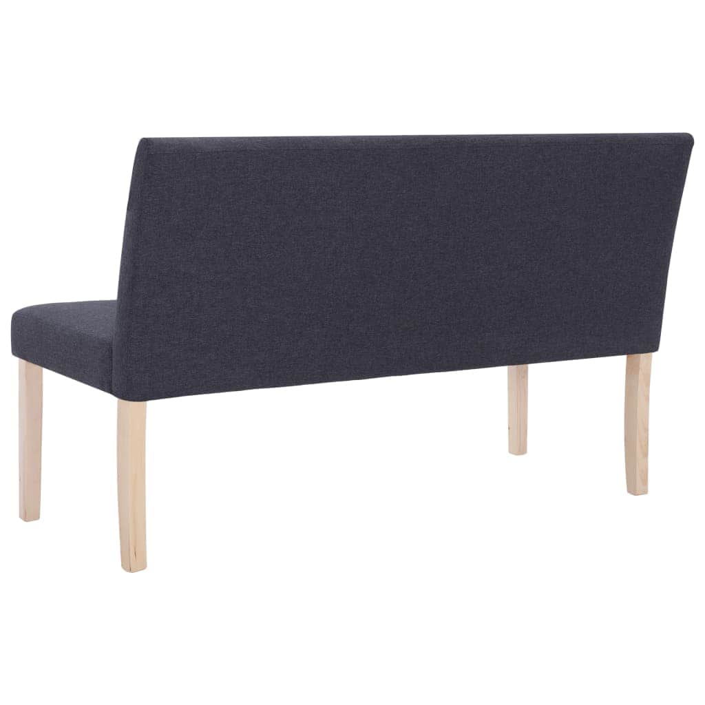 Bench 139.5 cm Dark Grey Polyester - Simple deals