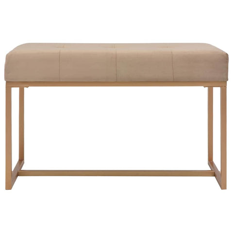 Bench 80 cm Beige Velvet