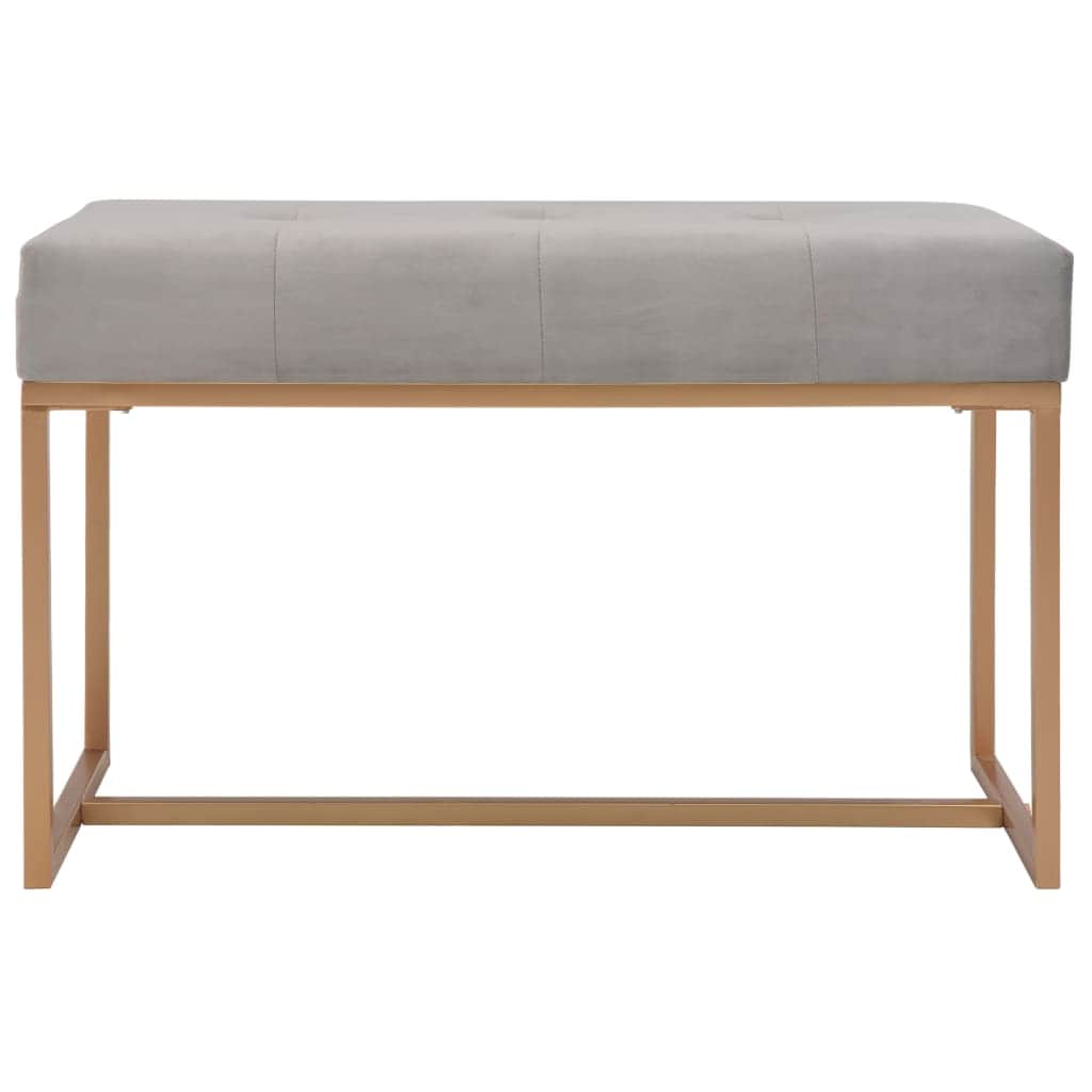 Bench 80 cm Grey Velvet