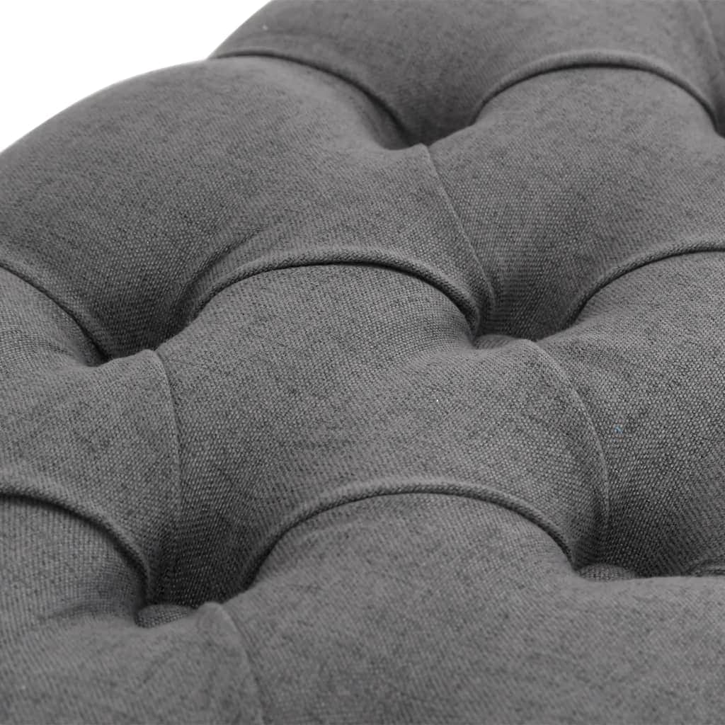 Bench Linen Solid Wood Grey